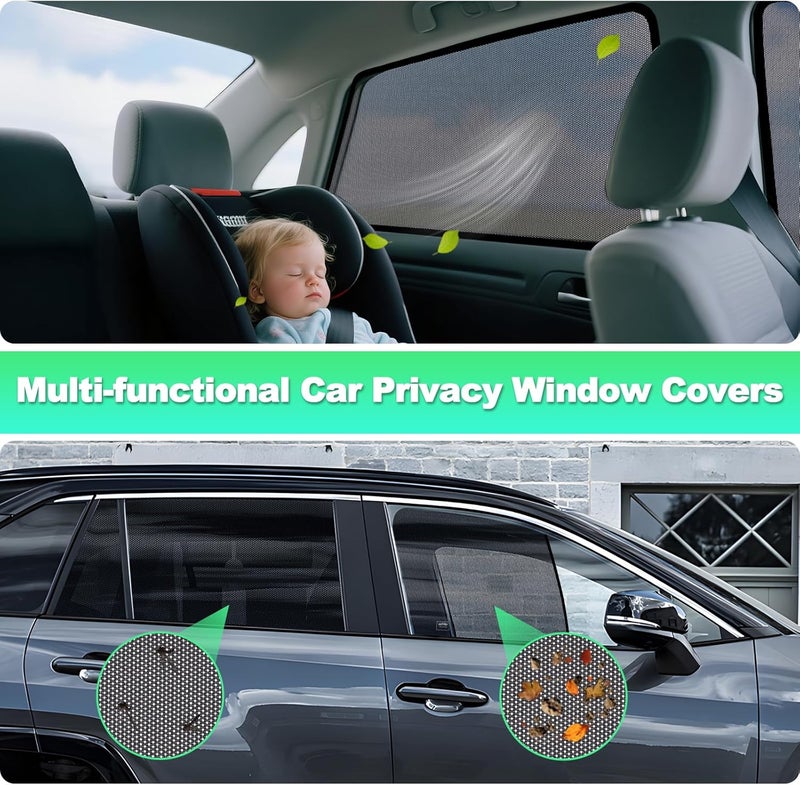 KOCZIL ظلال نوافذ RAV4 2019-2024 - ظل نافذة السيارة للرضع والسائق، ستائر خصوصية قابلة للتنفس لنوافذ السيارة الجانبية، حماية من الأشعة فوق البنفسجية وعزل حراري للرحلات، القيلولة - Image 5